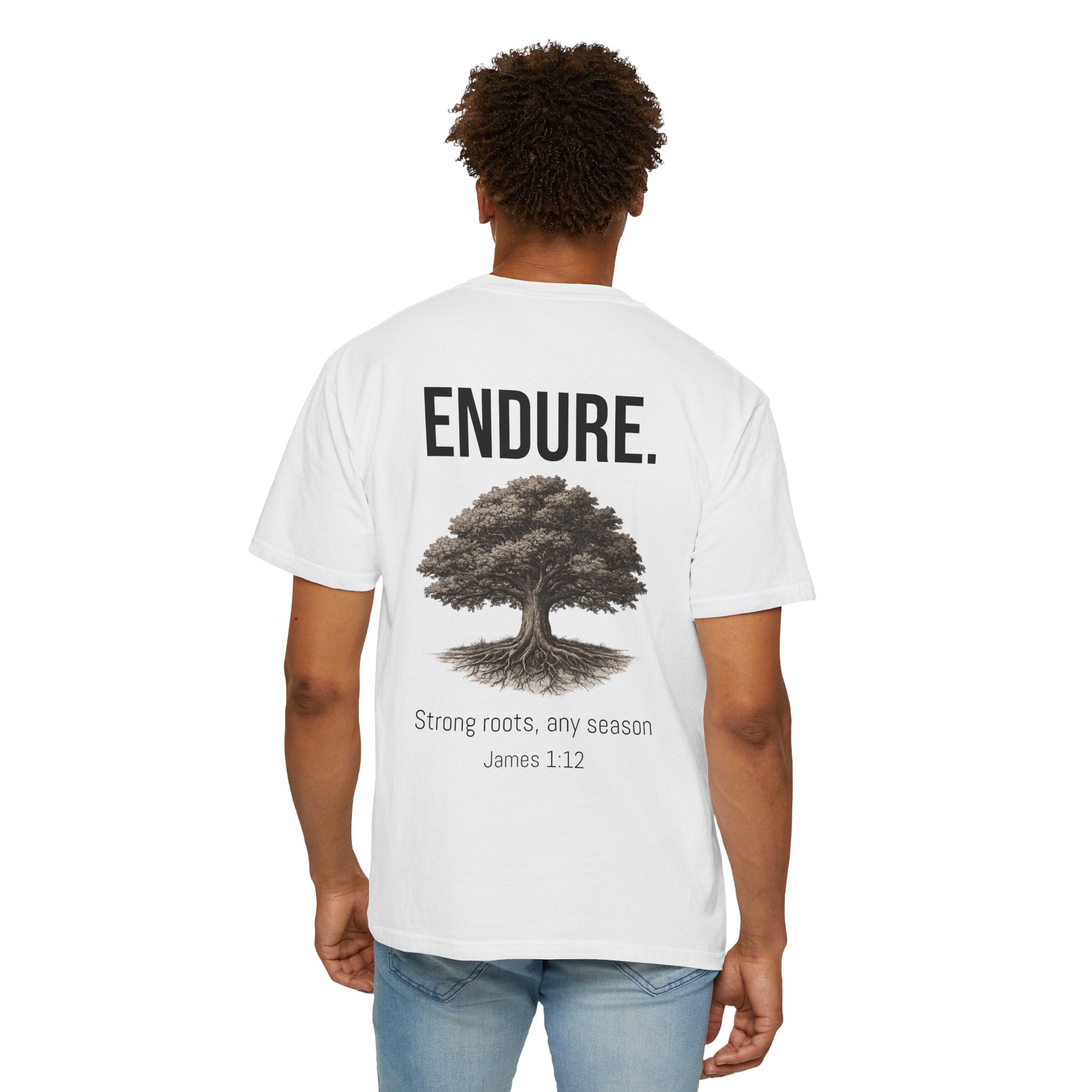 ALTRD- Endure Tree T-Shirt — "ENDURE." Inspirational Scripture Tee (James 1:12)